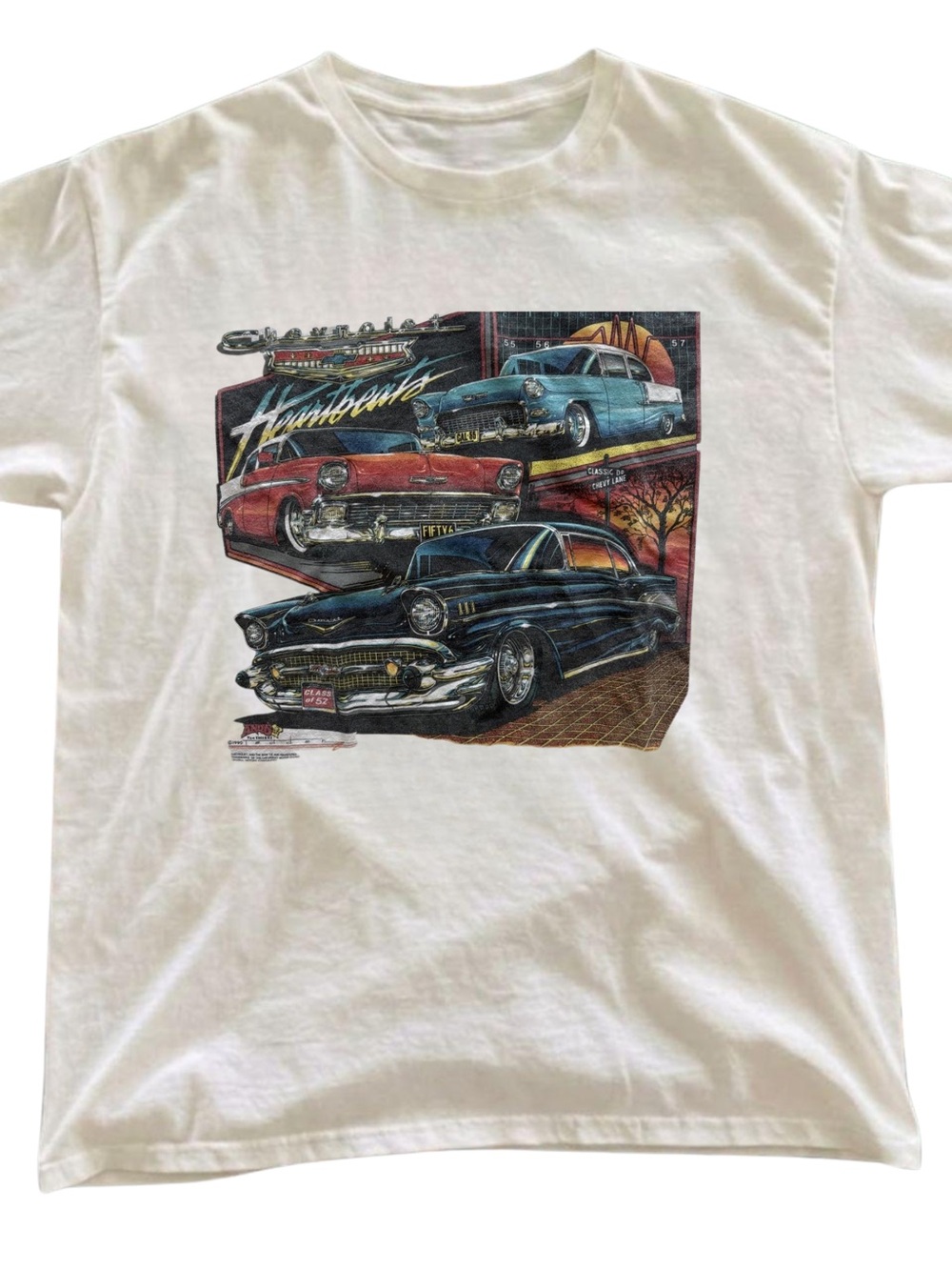 Classic Muscle Cars Graphic T-Shirt - Chevrolet Car Graphic Print T-Shirt Gildan